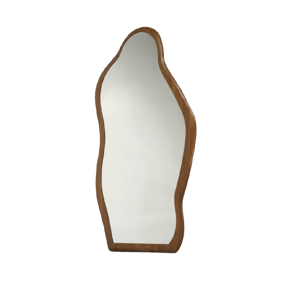 Miroir corporel avec cadre en bois incurvé moderne