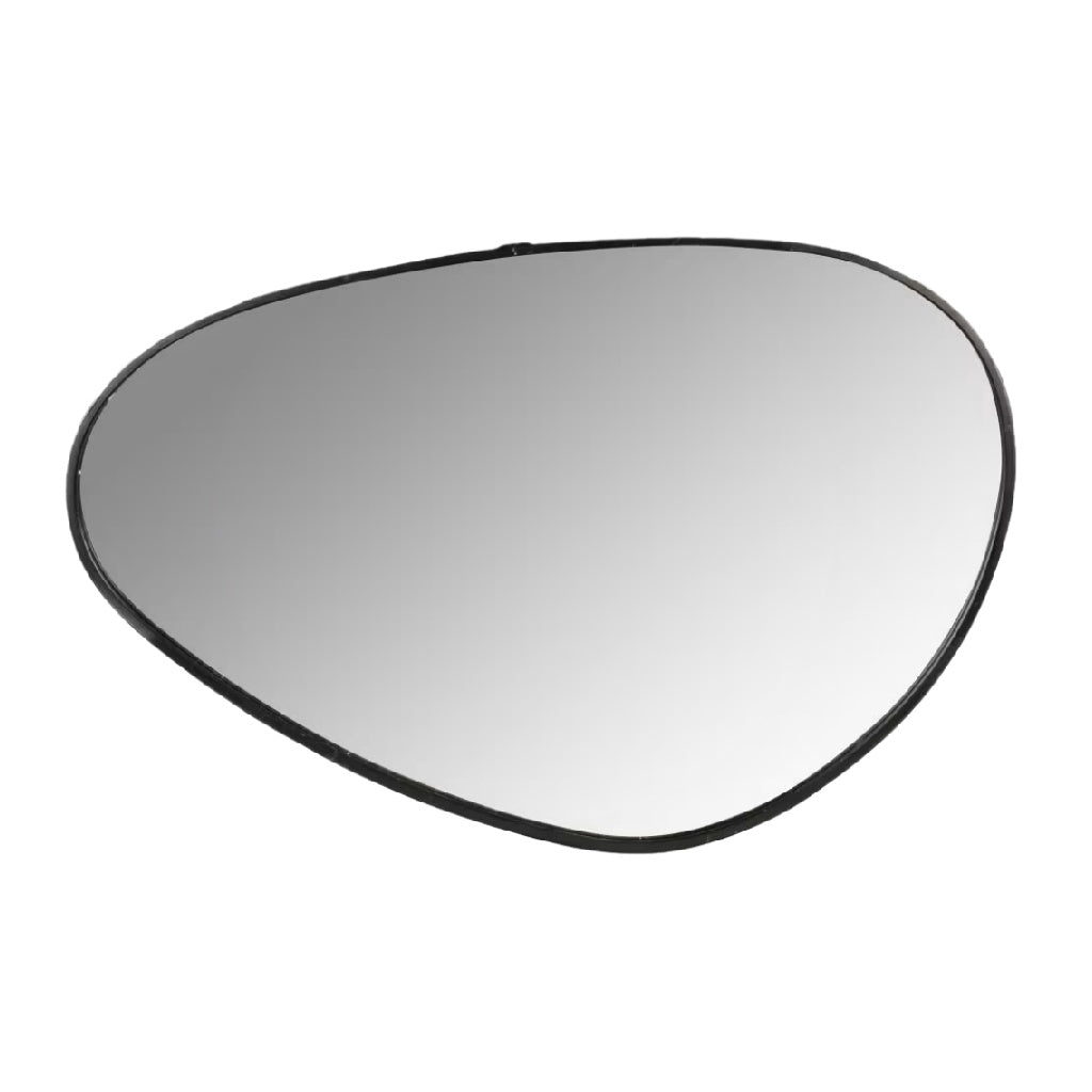 Miroir à forme irrégulière avec cadre en métal noir